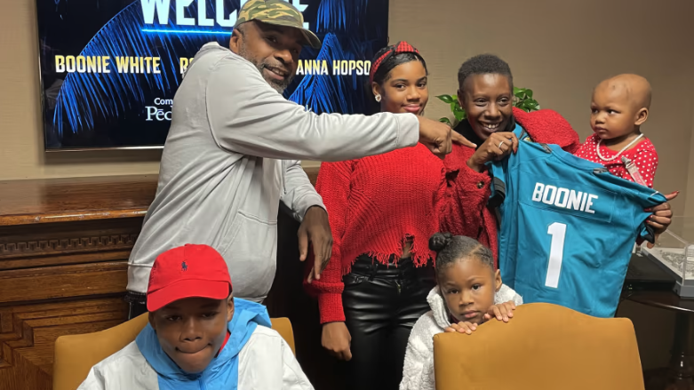 Family grateful after 2-year-old with rare cancer recognized as ‘Jaguar for a day’