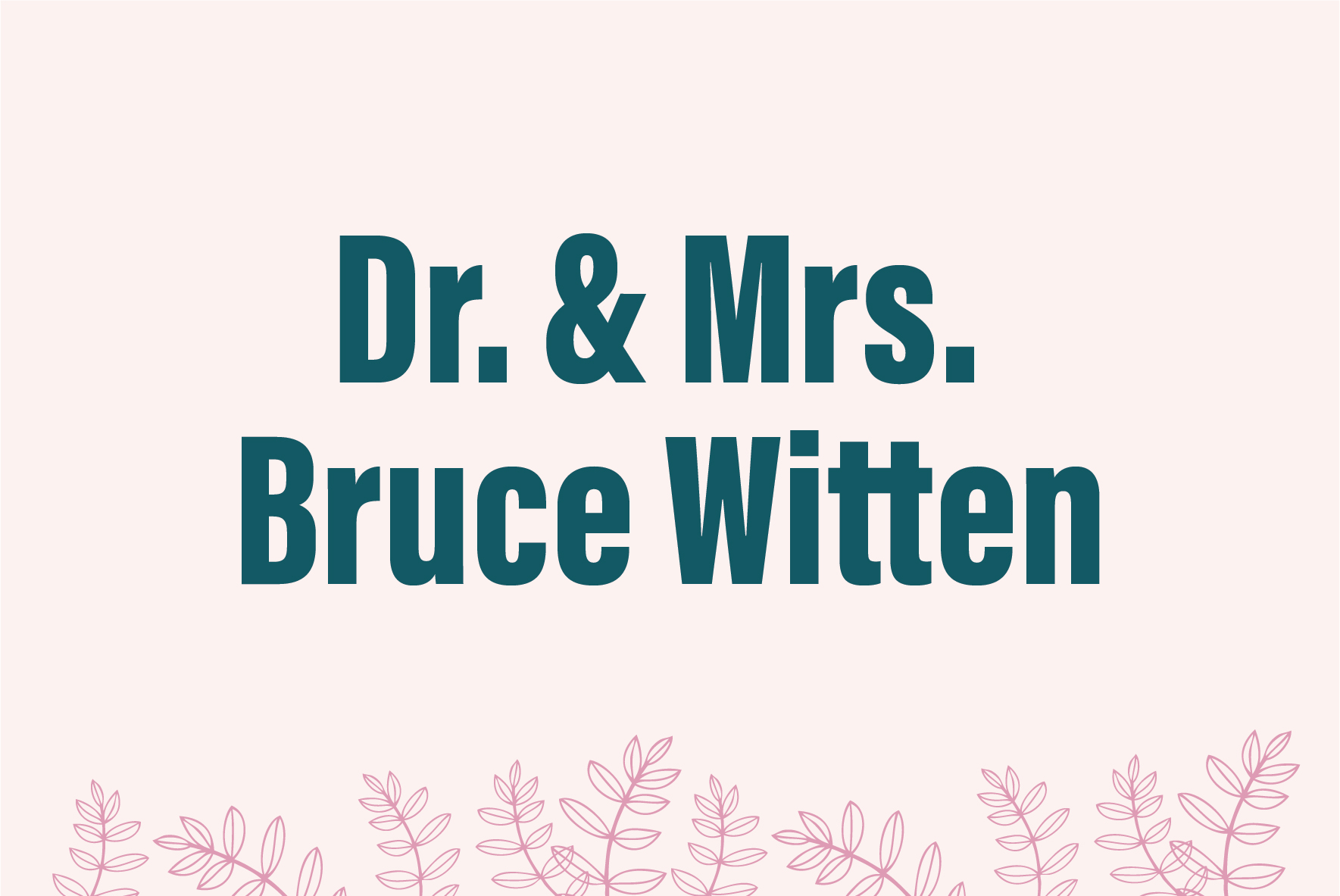 Kelsi Sponsorship Dr and Mrs Bruce Witten